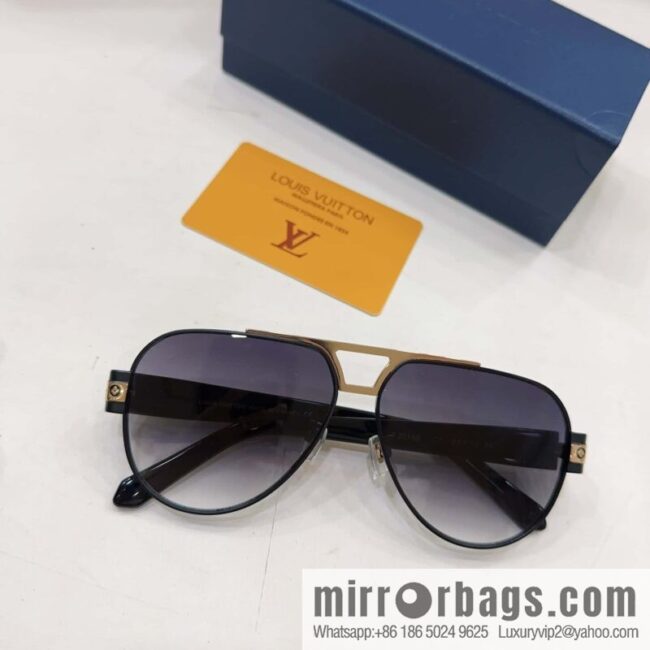 LV Louis Vuitton Round Frame Unisex Sunglasses