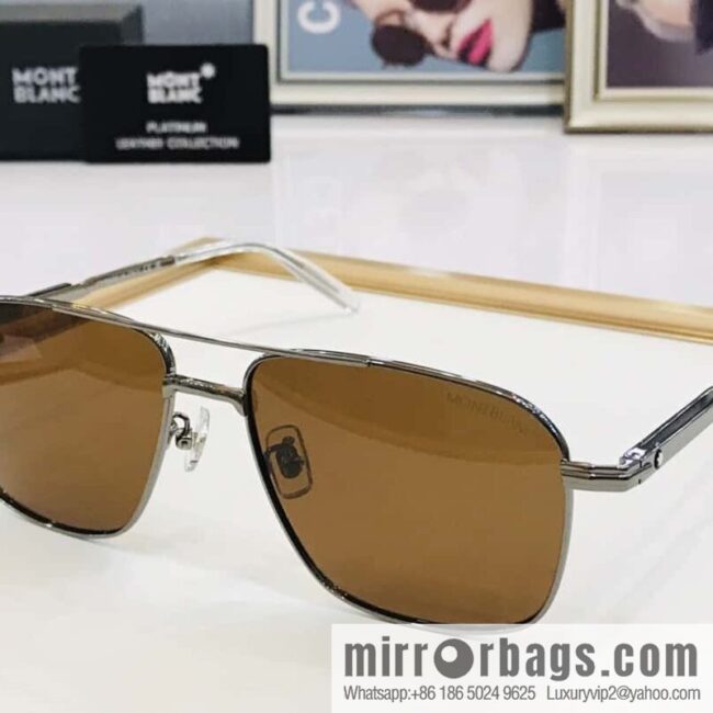 Montblanc Metal Frame Unisex Sunglasses