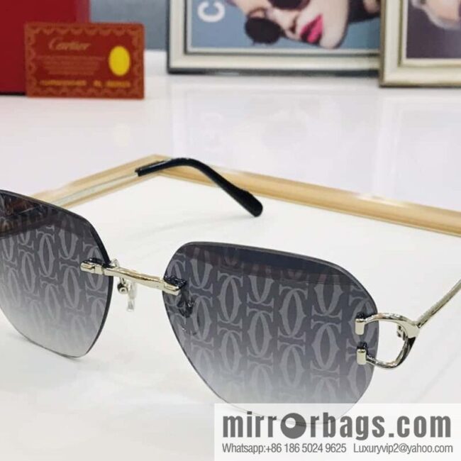 Cartier Cartier official website classic rimless unisex sunglasses