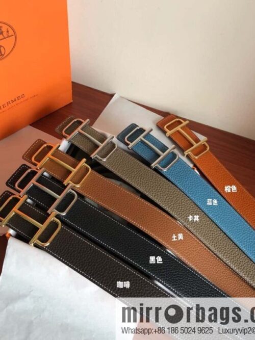 wsxc1691850788423_0-800x800ym4l0qwizea32030_20250626030040.jpg HERMES Hermès counter new royal metal buckle with double-sided original lychee leather 3.8cm belt