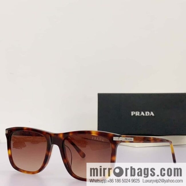 PRADA temple metal logo unisex sunglasses