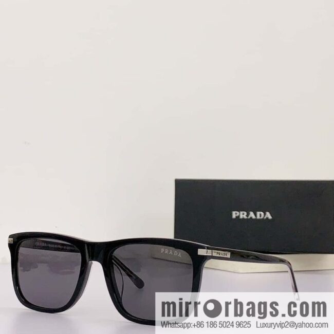 PRADA temple metal logo unisex sunglasses