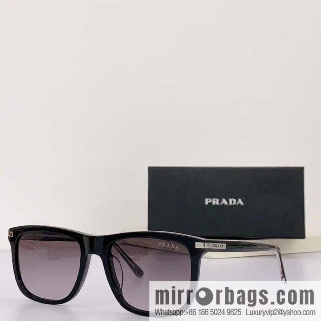 PRADA temple metal logo unisex sunglasses