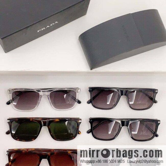 PRADA temple metal logo unisex sunglasses