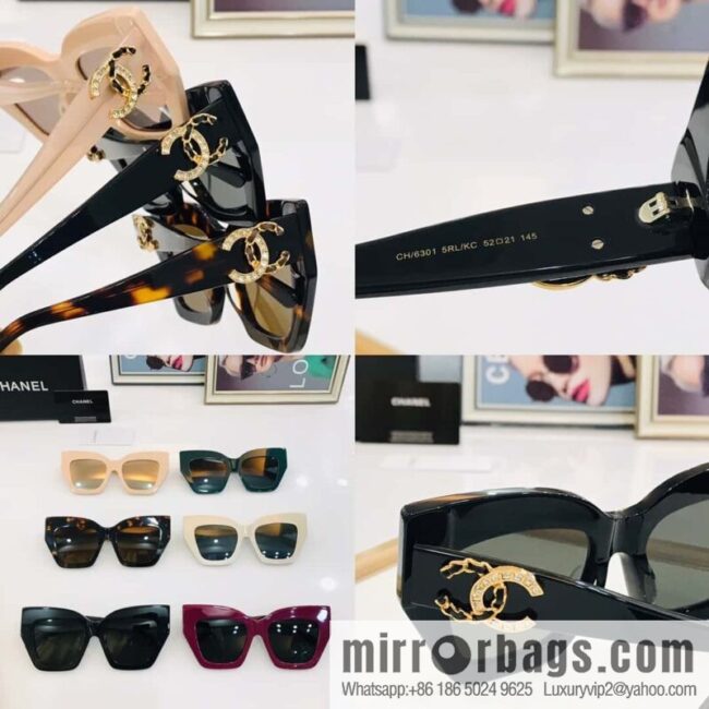 Chanel large frame unisex sunglasses