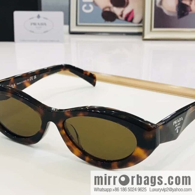 Prada oval frame women\'s sunglasses