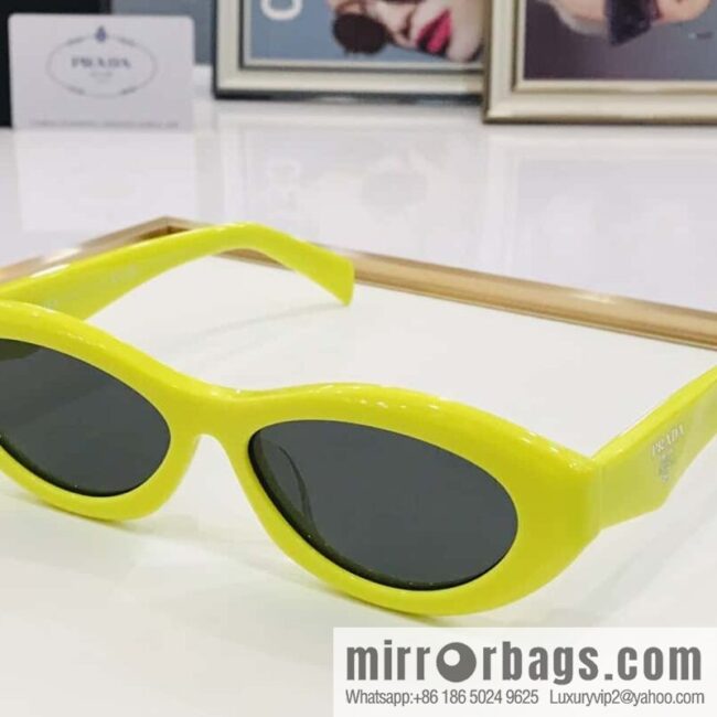 Prada oval frame women\'s sunglasses