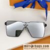 LV Louis Vuitton three-dimensional metal square sunglasses