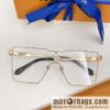LV Louis Vuitton three-dimensional metal square sunglasses