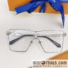 LV Louis Vuitton three-dimensional metal square sunglasses