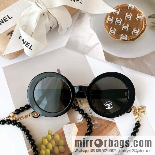 Chanel round frame women\'s sunglasses