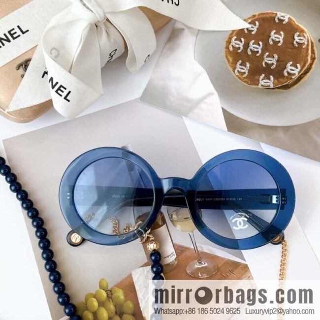 Chanel round frame women\'s sunglasses