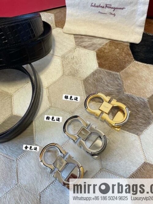 wsxc1693667341525_0-800x800ege15w5vgge31493_20250626024752.jpg Ferragamo Gancio Double Circle Intertone Edge Metal Clip Buckle, Crocodile Belt 3.5cm