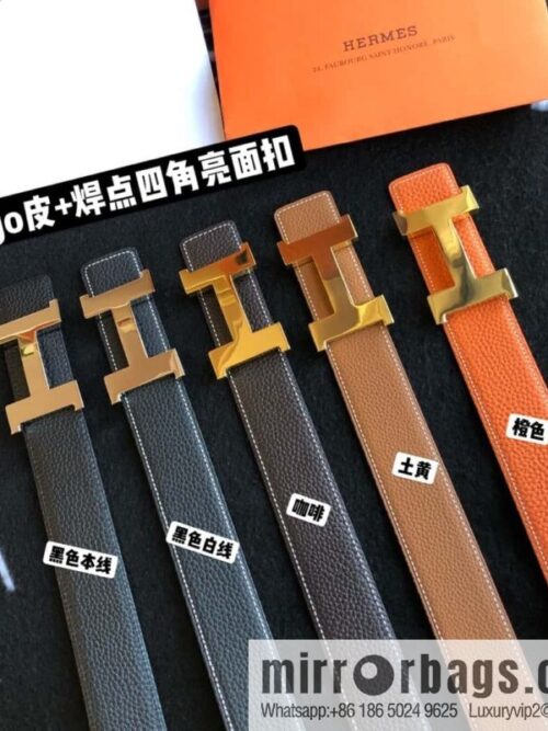wsxc1693850000007_0-800x800wlezknfjgva30897_20250626023233.jpg Hermes H four-corner solder joint bright palladium buckle, imported cowhide belt 38mm