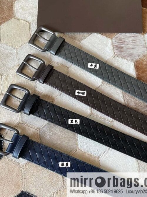 wsxc1694118264663_0-800x8001ce3ibh5buo30562_20250626022405.jpg Bottega Veneta Butterfly Home, top layer cowhide woven 3.8cm classic color pin buckle belt