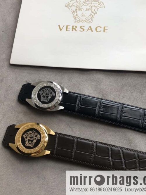 wsxc1695395241430_0-800x80035k41pybikz18651_20250625202043.jpg VERACE Versace, Medusa metal buckle, men\'s imported first layer cowhide embossed fine imitation crocodile leather belt 3.5cm