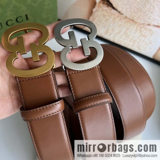 GUCCI Interlocking Double G Buckle, Cowhide Belt 4.0cm