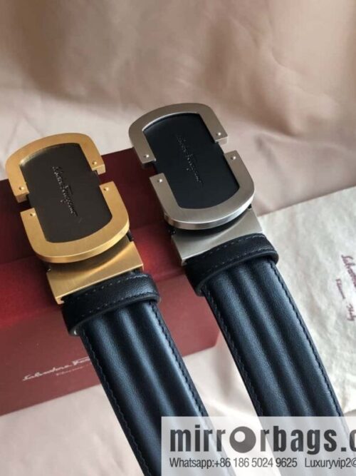 wsxc1697393052575_0-800x800lu551kslk4d5560_20250625121618.jpg Ferragamo Ferragamo, exquisite buckle, imported double-sided first-layer cowhide wavy texture belt 3.5CM