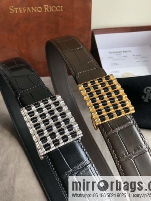 wsxc1697996673630_0-800x800ma5px14r2t45378_20250625121054.jpg Stefano Ricci Stephen, stainless steel acrylic buckle, crocodile belt 3.5cm