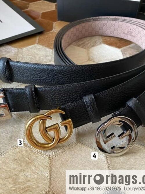 wsxc1698675945308_0-800x8002fv5xwwpxsl4803_20250625115312.jpg Gucci Gucci new 3.5cm men\'s and women\'s same full leather black gold/silver buckle GG belt