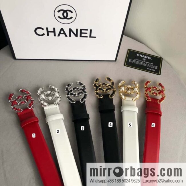 CHANEL chain buckle women\'s belt 3.0cm