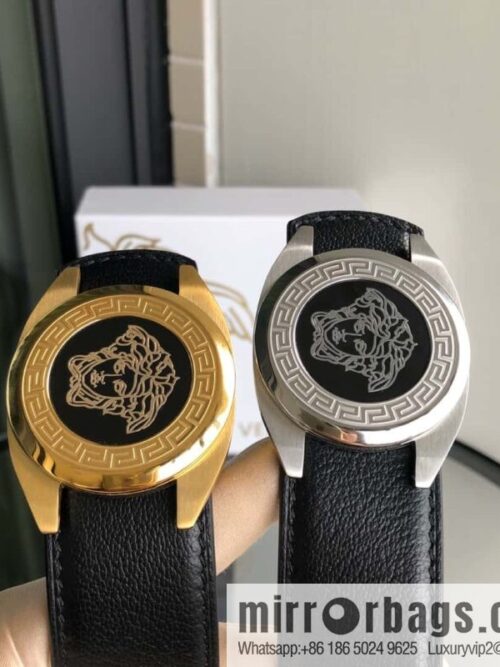 wsxc1709911082665_0-800x800ahweetazt0j3223_20250625110600.jpg VERSACE Versace, stainless steel Medusa metal buckle, men\'s black first layer cowhide sheep texture belt 3.5cm