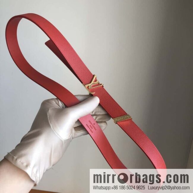 LV women\'s embossed calfskin belt 2.0CM