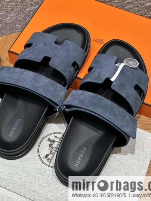 wsxc1719407517370_0-800x8005wjkdxvmjpl70120_20250630141246.jpg HERMES 225 CHYPRE SANDAL uncle shoes, suede/Chamois leather sky blue/Bleu celeste