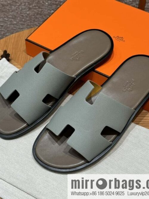 wsxc1720026813265_8-800x800zooko212m3v50643_20250630002443.jpg HERMES 182 -Lzmir Men\'s slippers, palm print calfskin/Epsom/Calfskin blue/8U/Blueglacier/with bulk foot pads