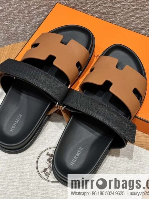 wsxc1720285913816_0-800x800m2u4y3yu35150241_20250630002036.jpg HERMES 180 CHYPRE SANDAL uncle shoes, lambskin/Natural lambskin lininh/palm print/Epsom natural color/Naturel/black/89/Black