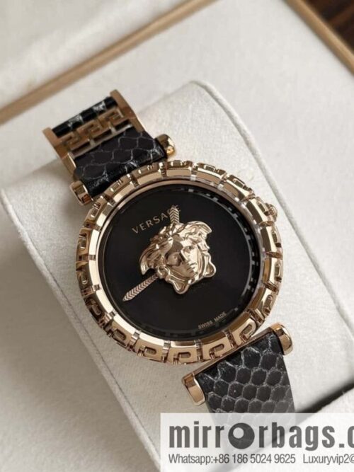 wsxc1720451275066_0-800x800lcmnhjs1bg28407_20250625035421.jpg Versace Black Gold Quartz Ladies Watch 34mm PALAZZO Classic Series