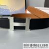 HERMES Double-sided imported palm texture 38mm belt