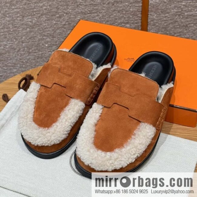 wsxc1727189108360_0-800x800yhcl2kug5af10828_20250625041507.jpg HERMES 190 Go Muller shoes, natural/Natutel suede calf leather/Suede calf leather