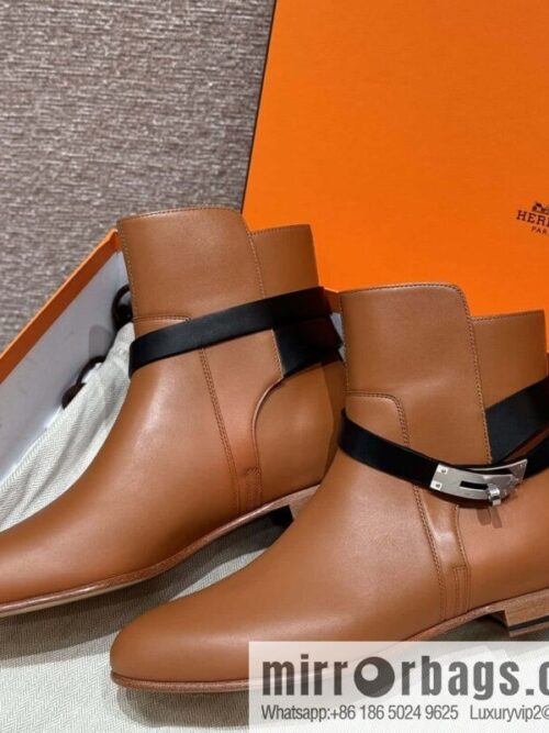 wsxc1732198524584_1-800x8002vy5bwbos2x9766_20250625040631.jpg HERMES 193 Neo & Bare Boots, Gold Brown/37/Gold/Black/89/Noir Calfskin/Calfskin