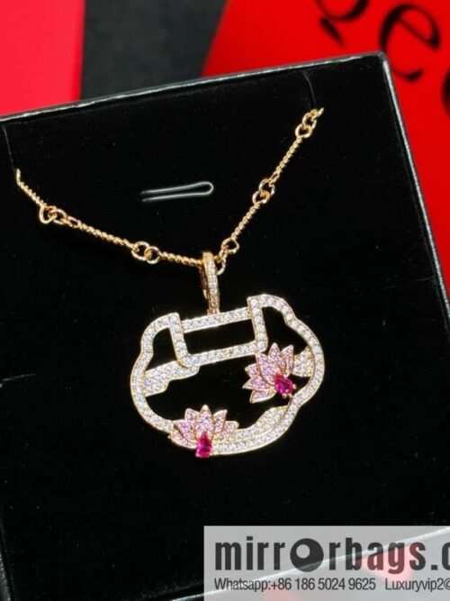 wsxc1732542954234_0-800x800rcilwt3ns1d29495_20250626015650.jpg ❗️New ❗️ ☀️ Original ☀️ Qeelin Kirin Yu Yi Flower Moon Ruyi Lotus Necklace ☀️