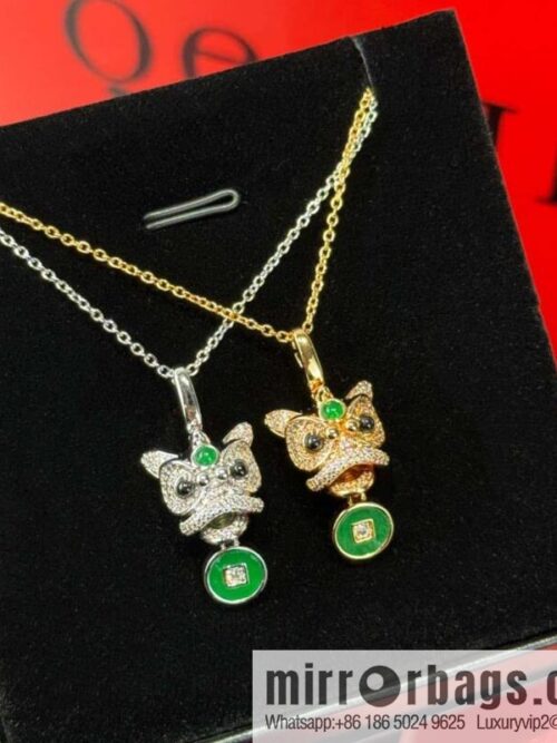 wsxc1739976869603_0-800x800wkwsqyjimrt1803_20250625102356.jpg ❗️New ❗️ ☀️ Qeelin unicorn full diamond lion green copper coin necklace ☀️
