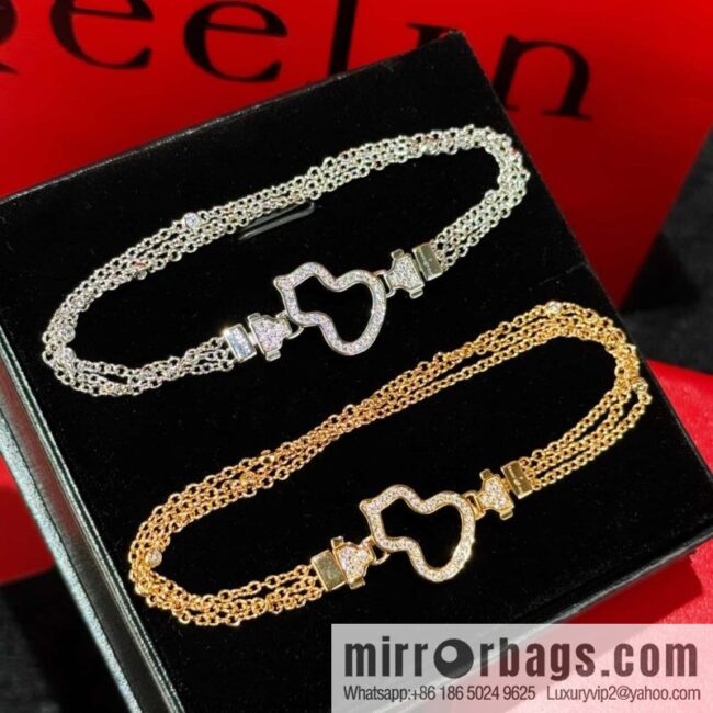 ❗️New ❗️ ☀️ Qeelin Petite Wulu Hollow Gourd Three-layer Bracelet ☀️