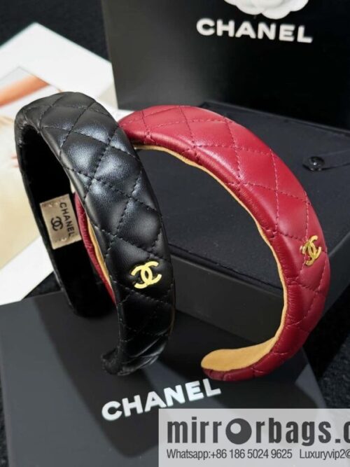 ❗️New ❗️☀️ New ☑️ Chanel Double C Rhombus Lambskin Headband ☀️