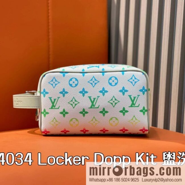 [Boutique‑grade] M14034 white gradual change cosmetic bag toilet bag, this Locker Dopp Kit toilet bag