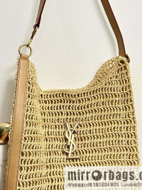 wsxc1741962352657_0-800x800tpi0gjyebyh76672_20250630183009.jpg YSL 𝗢𝗫𝗔𝗟𝗜𝗦 raffia crocheted shoulder backpack 781289 apricot