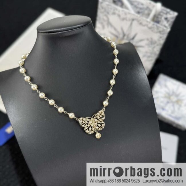 ❗️New ❗️ ☀️ New ☑️ Dior DIOR butterfly pearl necklace ☀️