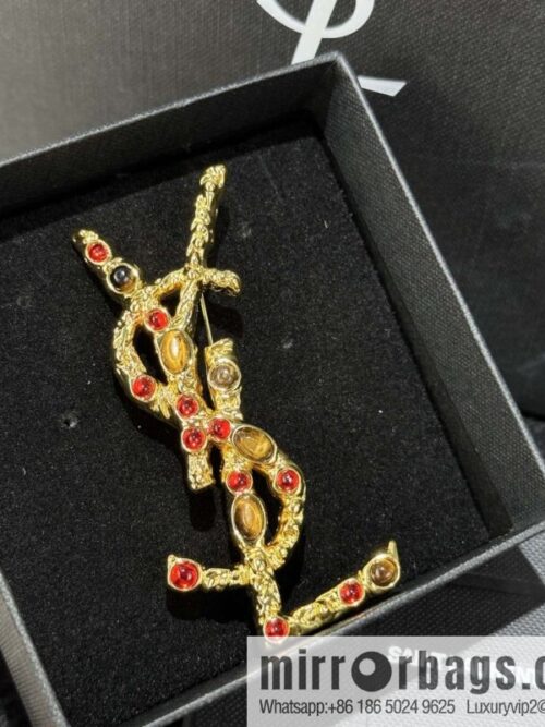 wsxc1745331492682_0-800x800dbs2ahijynp2028_20250625025042.jpg ❗️New ❗️ Saint Laurent YSL Gold Brooch