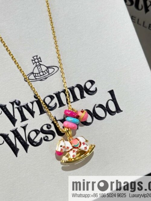 ❗️New ❗️ New ☑️ Vivienne Westwood Macaron Rocking Horse Necklace