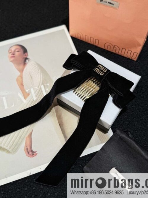 ❗️New ❗️ MIU MIU Miu Black Bow Hairpin Hairpin