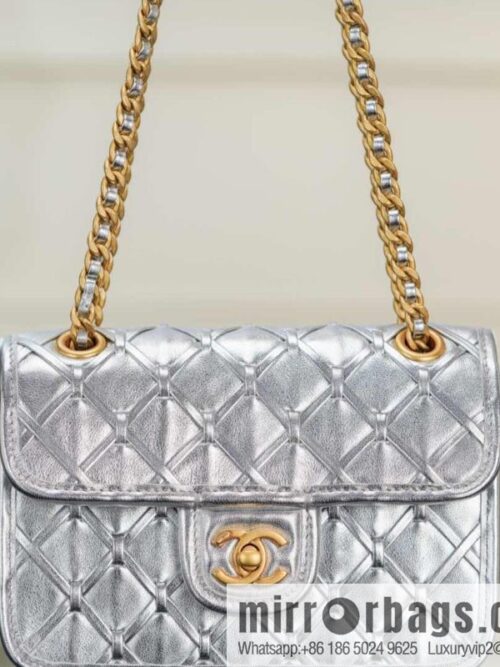 wsxc1750605577046_0-800x800lituusdmstj505_20250625023529.jpg 𝐂𝐡𝐚𝐧𝐞𝐥 𝟐𝟓𝐜 show new braided chain bag AS4797 silver