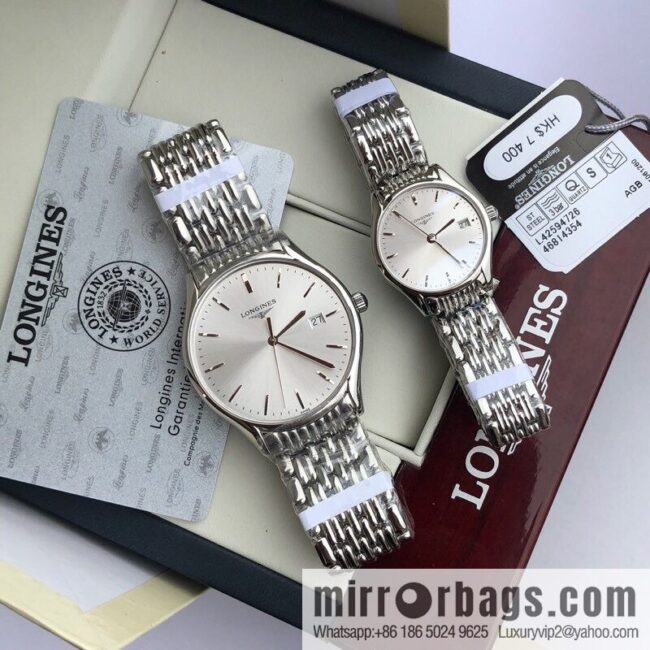 Longines Luya Series - Casual Fashion Couple Ladies Quartz Watch Men\'s 39mm, Women\'s 24mm