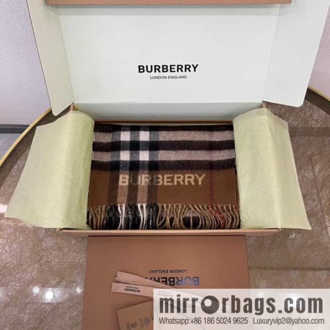 Burberry two-tone contrast checked cashmere scarf