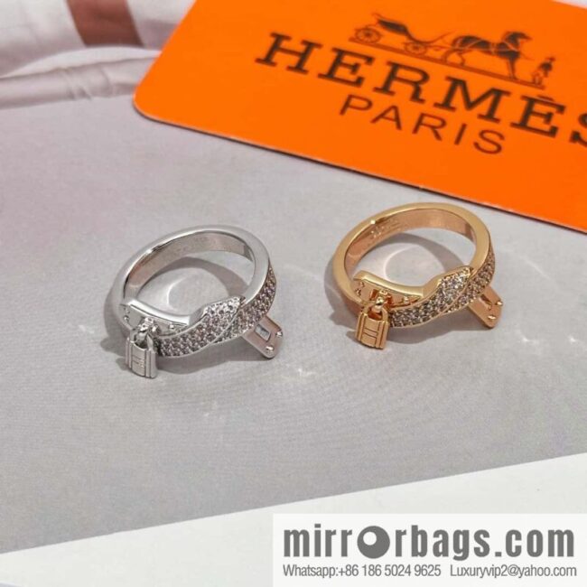 ❗️New ❗️ New ☑️ Hermès HERMES full diamond lock ring
