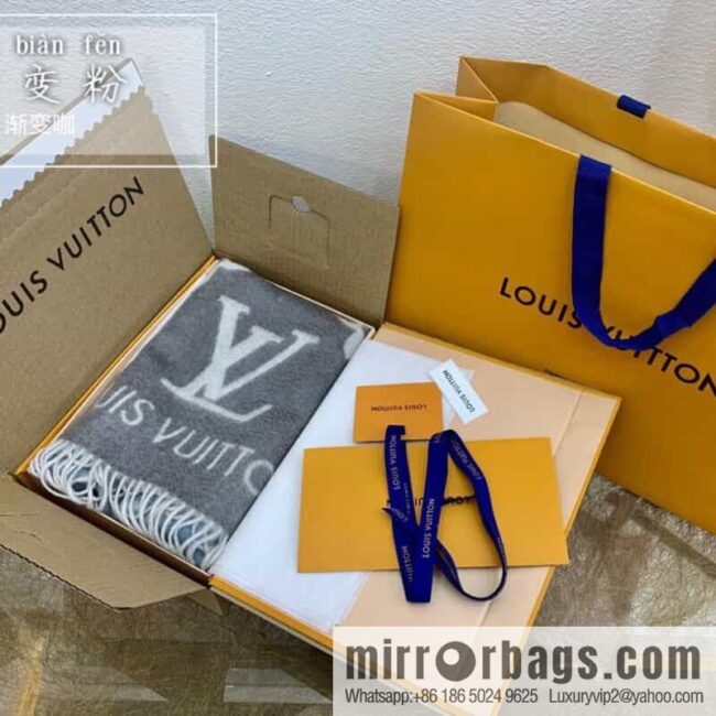 LV Louis Vuitton Pure Cashmere Reykjavik Gradient Scarf M70868 M70869 M73675