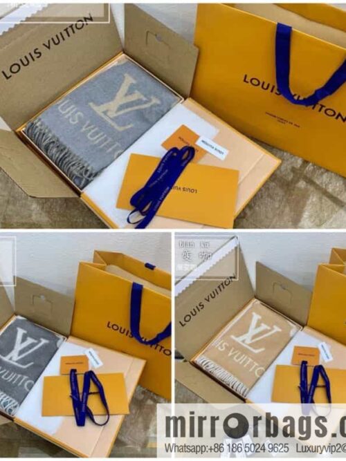 LV Louis Vuitton Pure Cashmere Reykjavik Gradient Scarf M70868 M70869 M73675